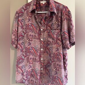 EARTHBOUND TRADING Co. Paisley Y2K boho Print Button medium